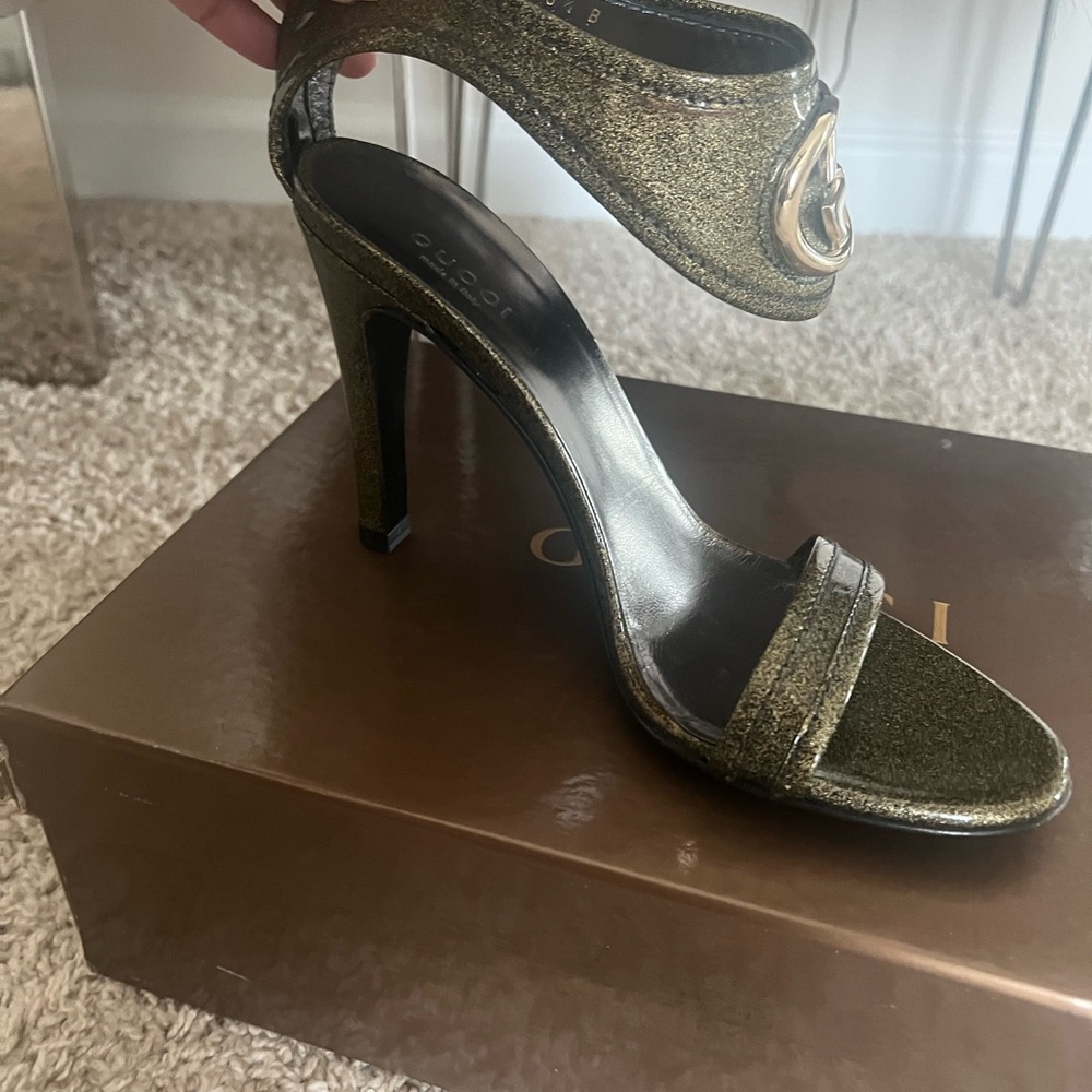 Gucci Women's Metallic Gold Heels